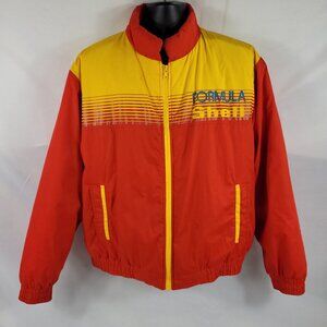 Formula Shell Vintage 1980s Full-Zip Winter Lined Jacket Gas & Oil Men's Large